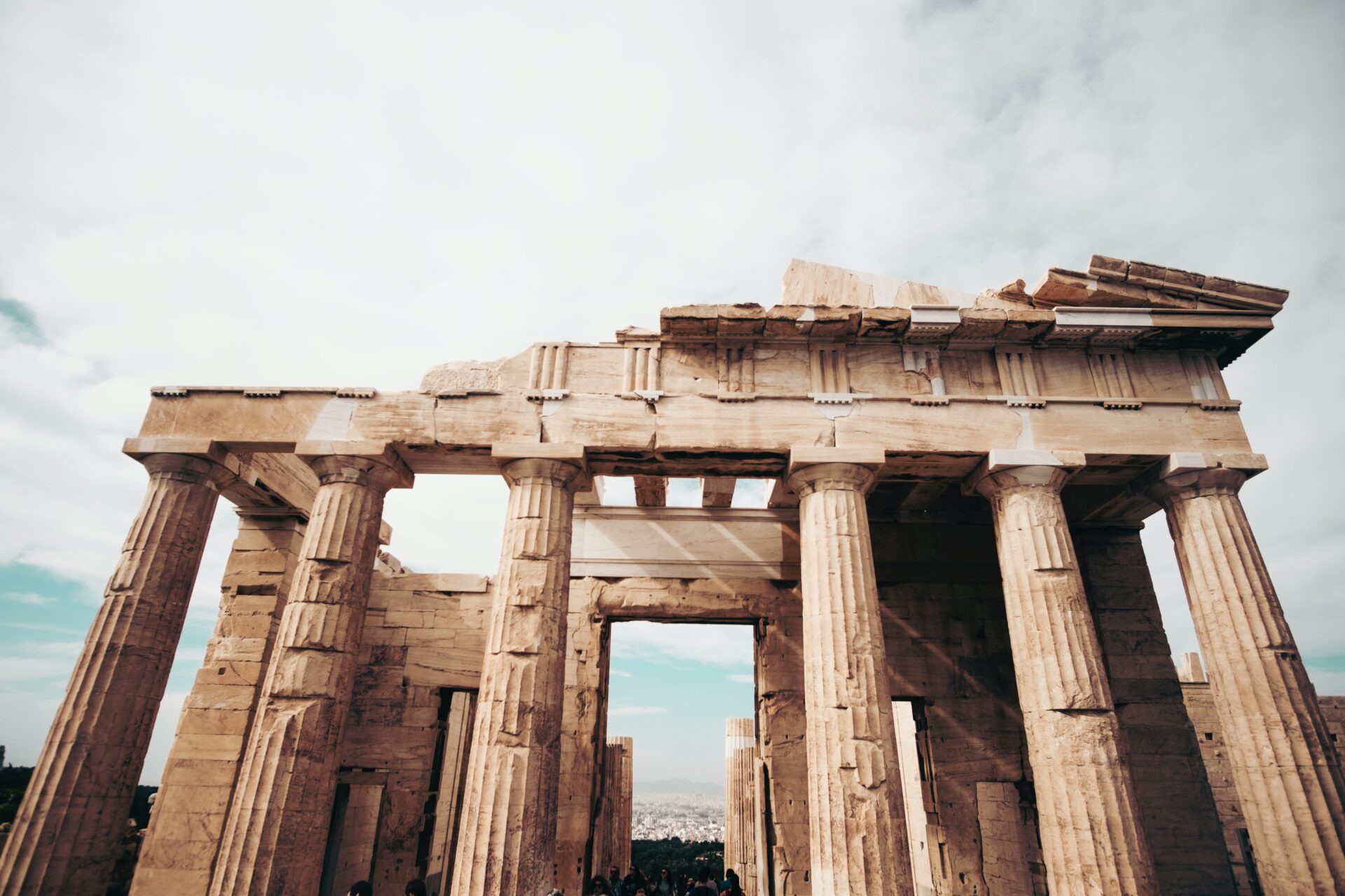 Facade of the Parthenon of the Acropolis of Athen